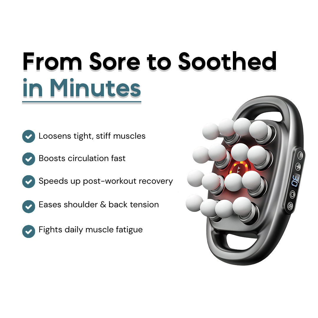 16-Head Deep Tissue Massage Gun for Muscle Recovery